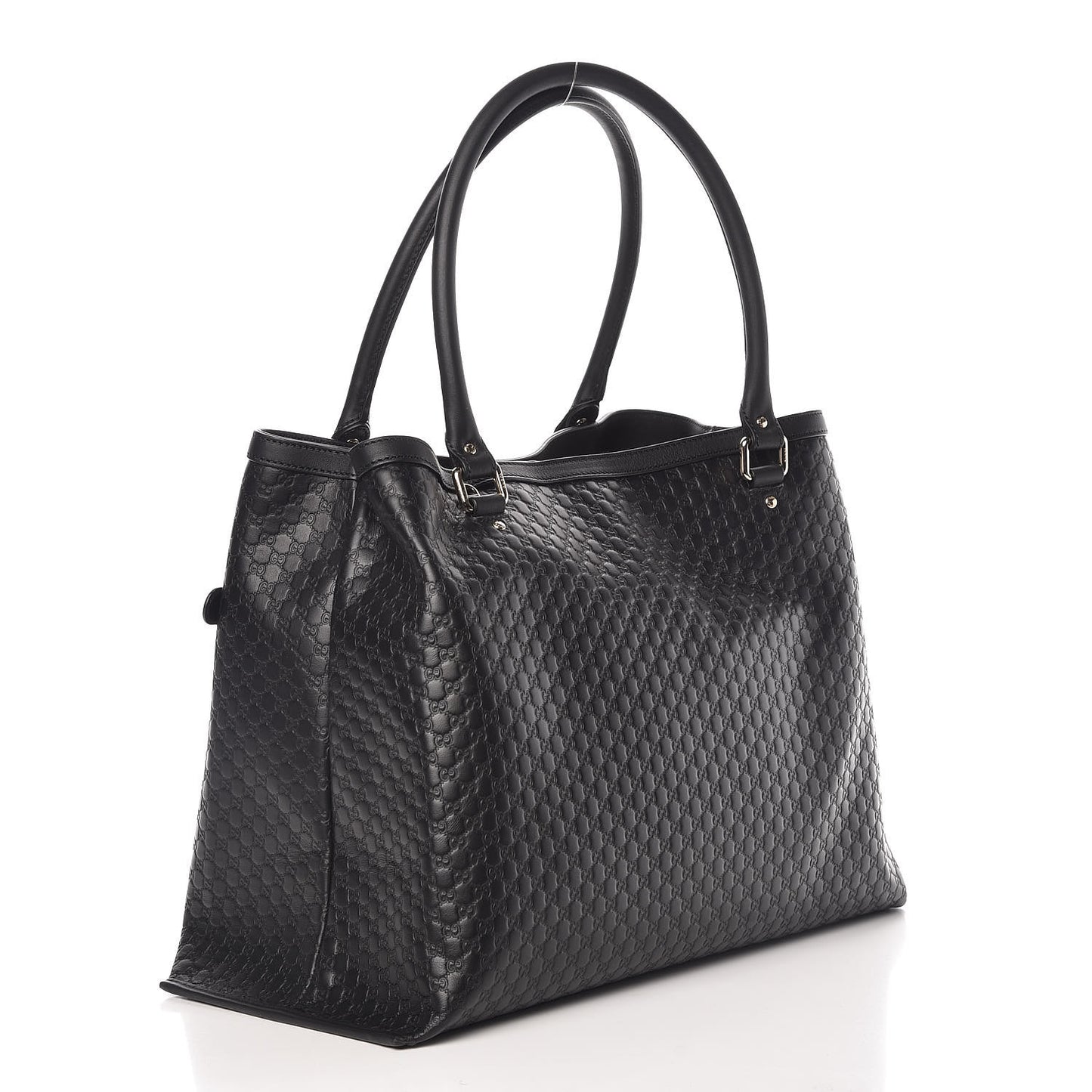 Soft Microguccissima Large Tote Black