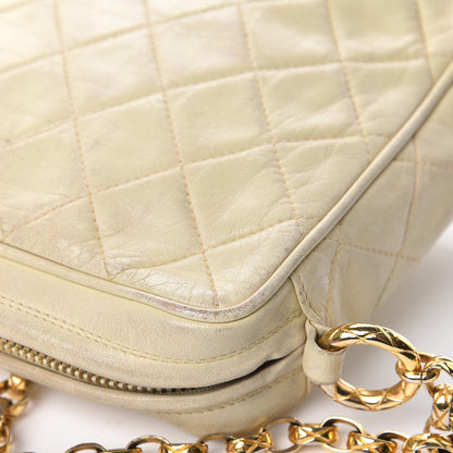 Chanel Lambskin Quilted Tassel Camera Case Pouch Beige 21 of 24