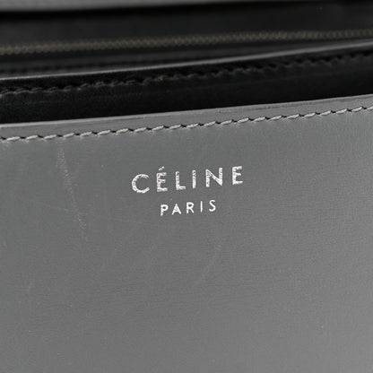 Celine Smooth Calfskin Medium Classic Box Flap Bag Storm 6 of 13