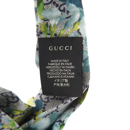 Gucci Silk Monogram Blooms Print Headband Blue 5 of 5