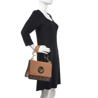 Fendi Vitello Century F is Fendi FF Embossed Kan I Shoulder Bag Orzo Tobacco 2 of 20
