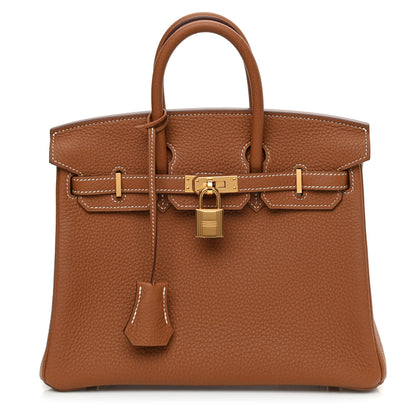 Hermes Togo Birkin 25 Gold 1 of 9
