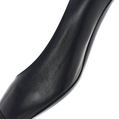 Chanel Lambskin Grosgrain Cap Toe CC Pearl Pumps 41 Navy Black 11 of 11