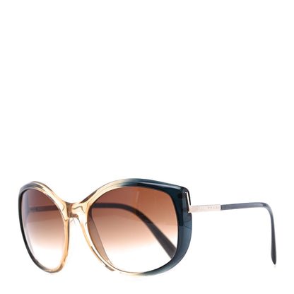 Prada Acetate Cat Eye Sunglasses SPR09N Blue Brown 1 of 7