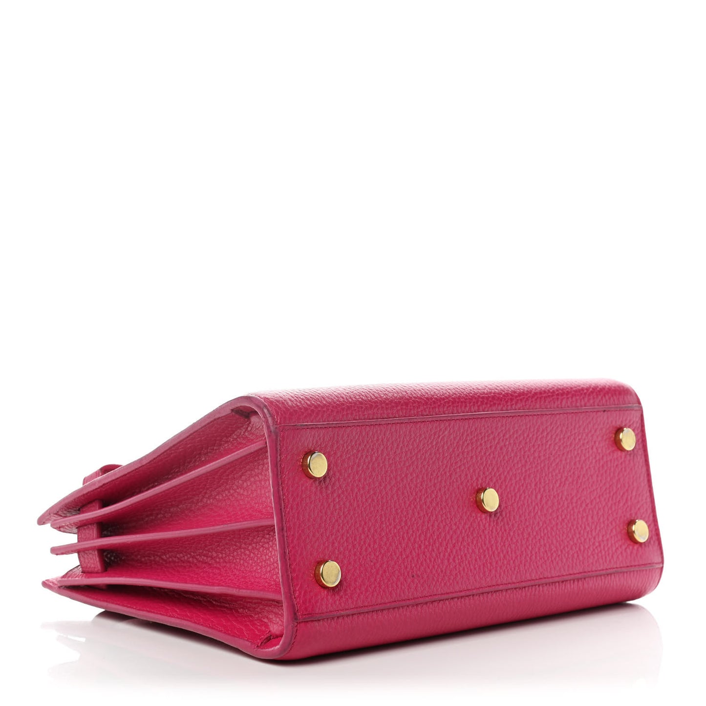Grained Calfskin Baby Sac De Jour Lipstick Fuchsia