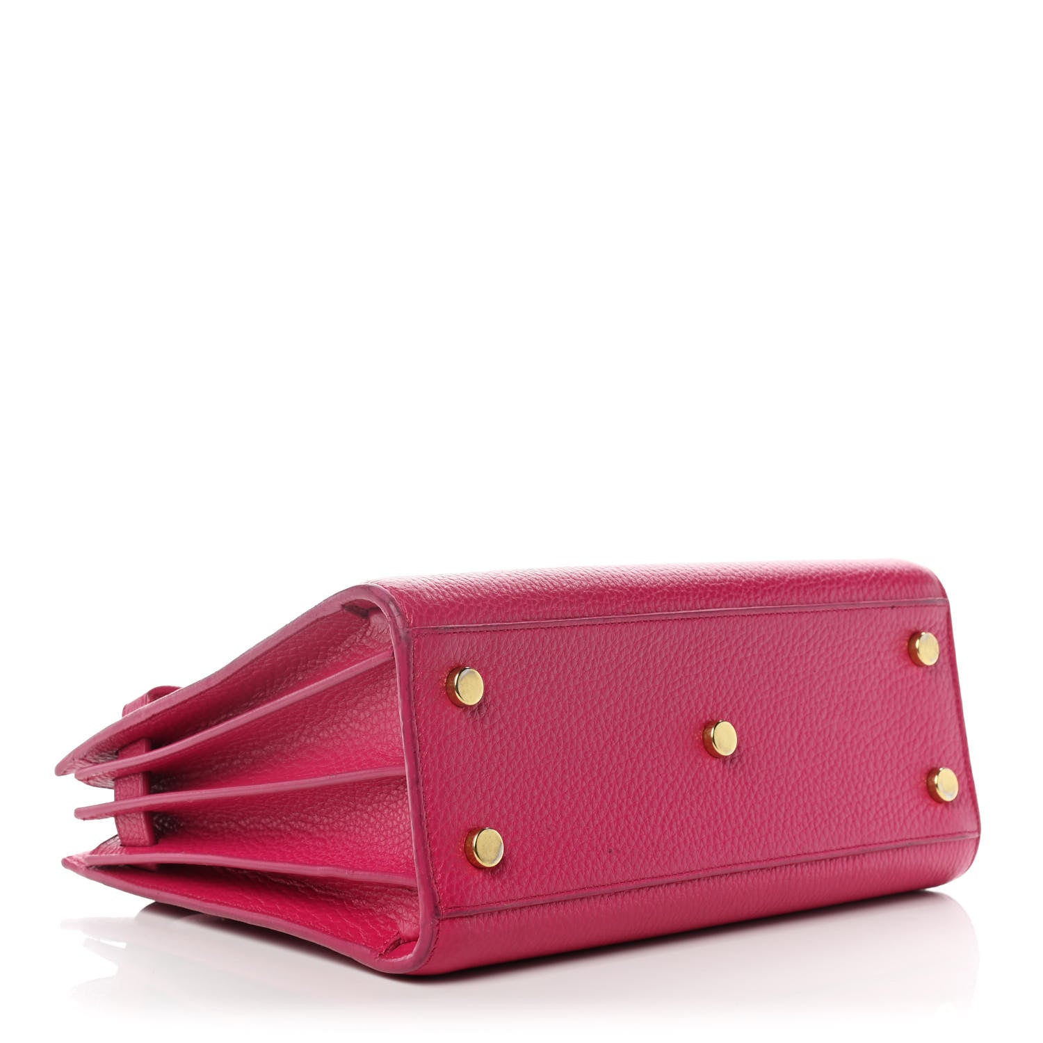 Saint Laurent Grained Calfskin Baby Sac De Jour Lipstick Fuchsia 4 of 14