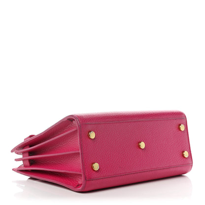 Saint Laurent Grained Calfskin Baby Sac De Jour Lipstick Fuchsia 4 of 14