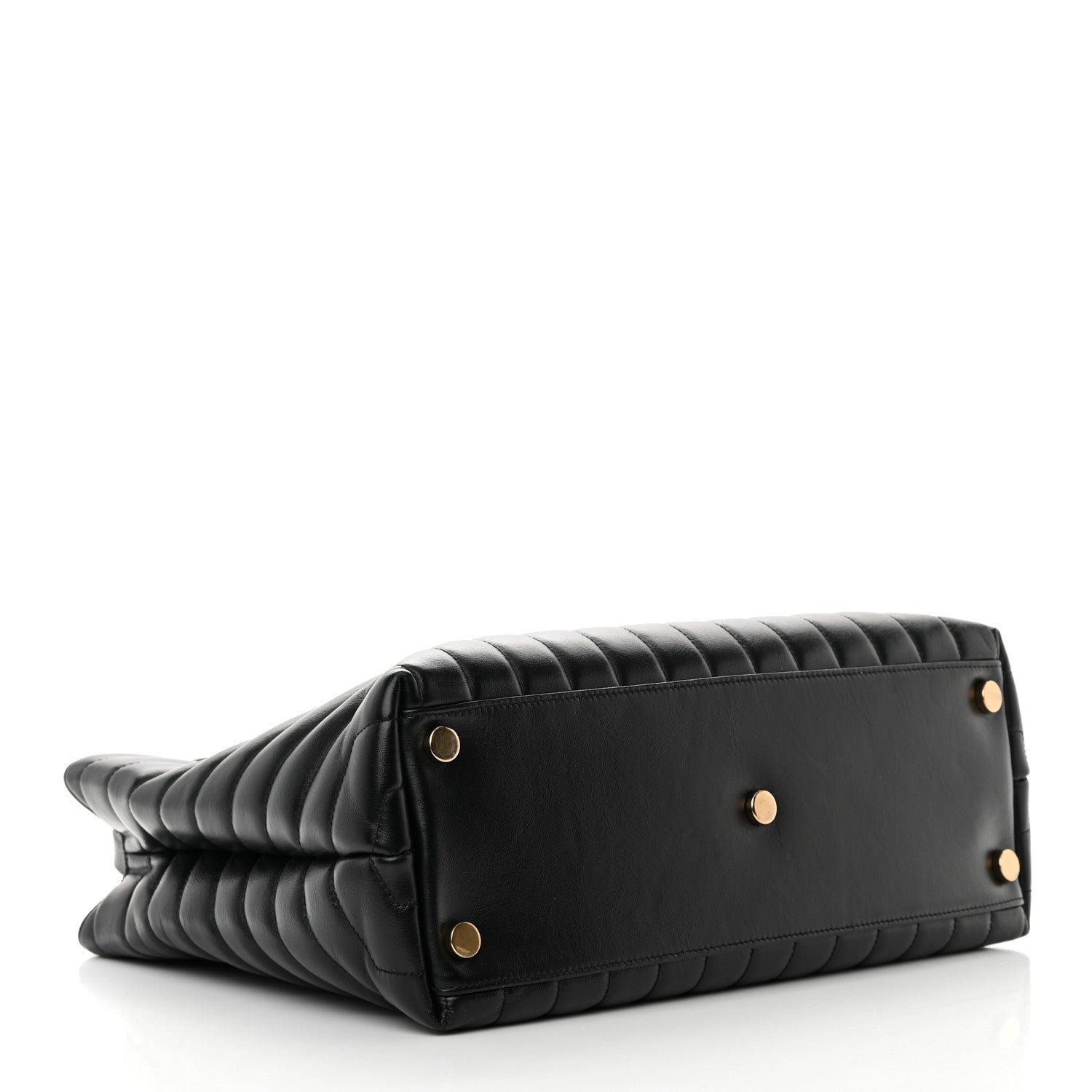 Saint Laurent Calfskin Y Quilted Monogram Large Loulou Shopper Black 4 of 17