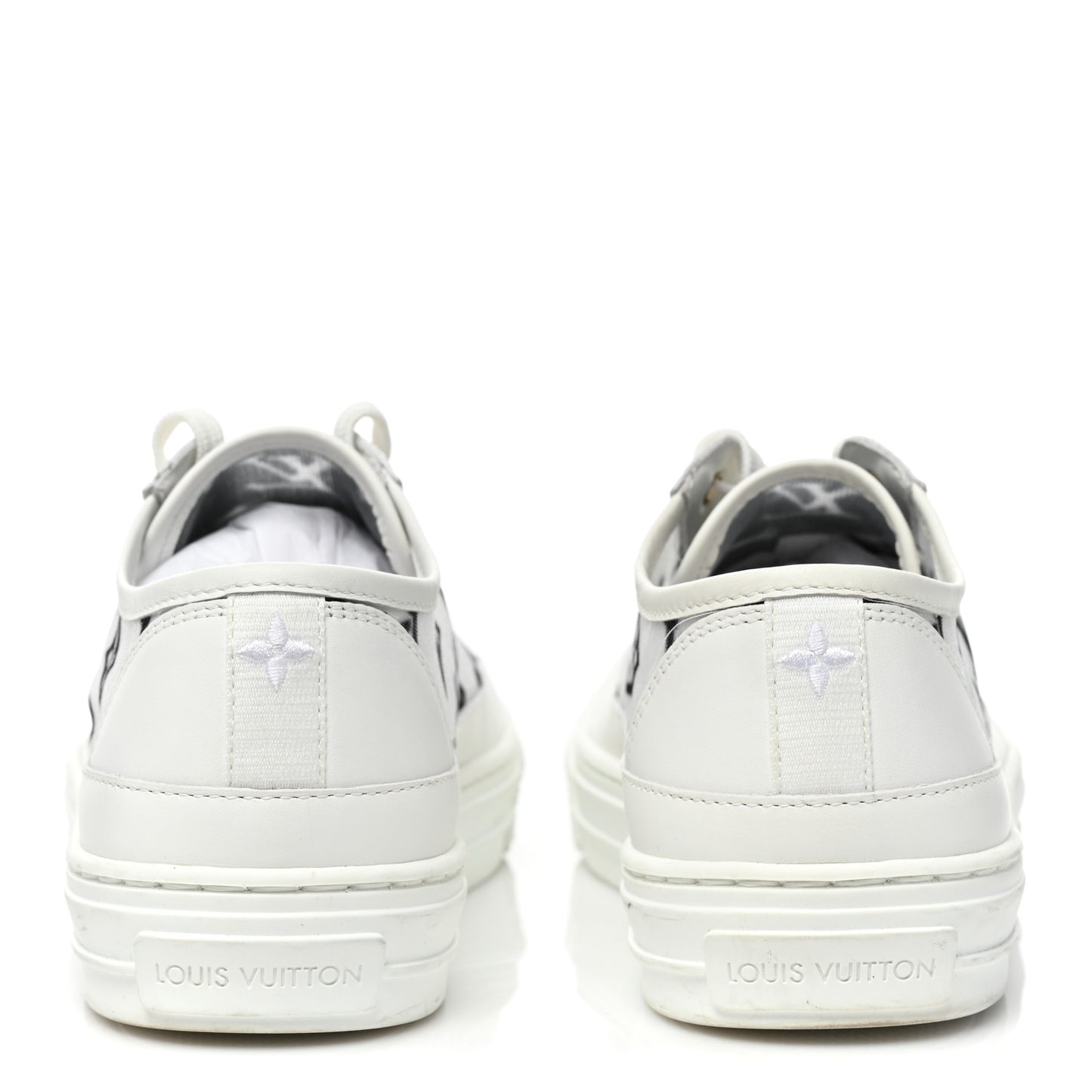 Technical Fabric Calfskin Monogram Stellar Sneakers 38 Black