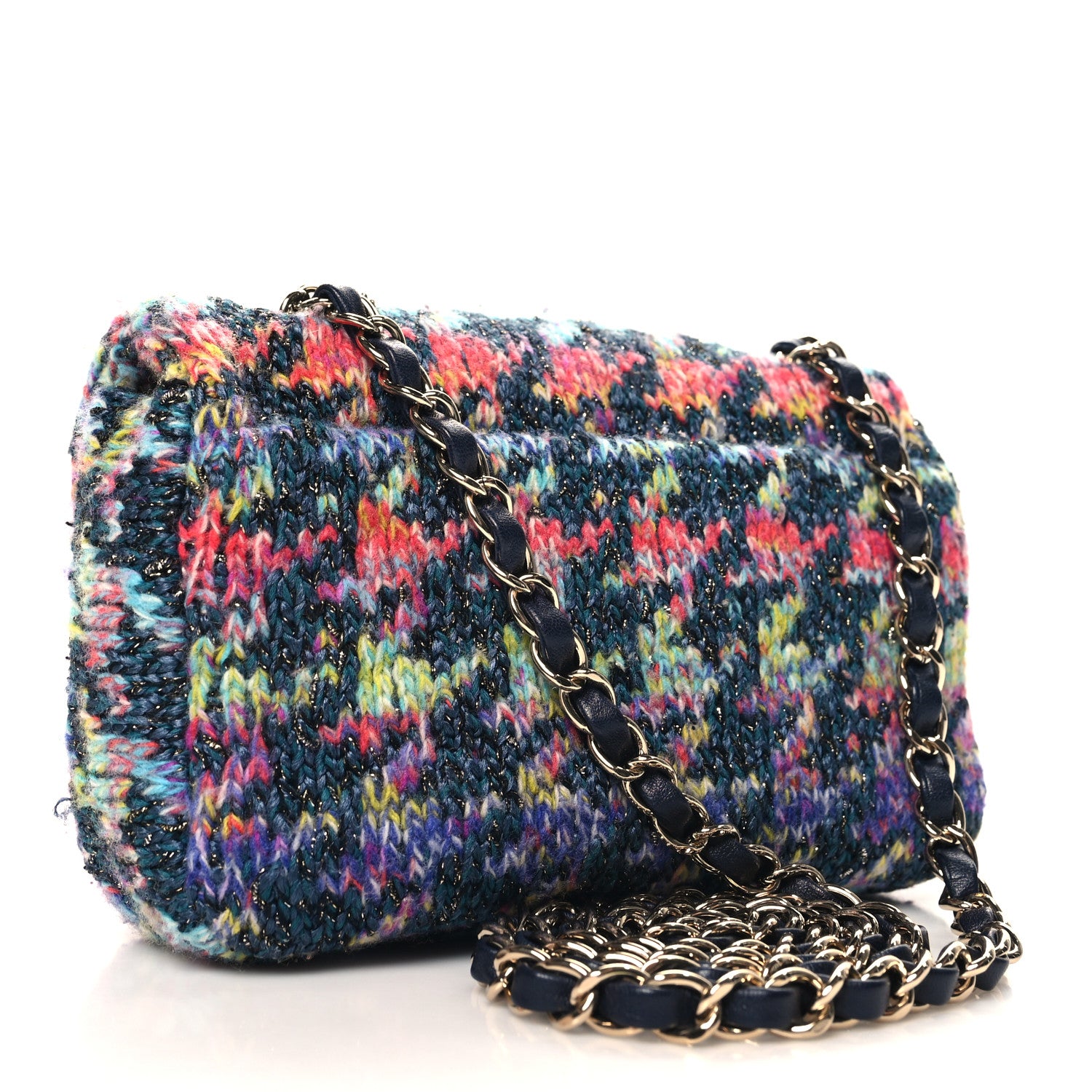 Chanel Knit Mini Rectangular Flap Multicolor 3 of 10