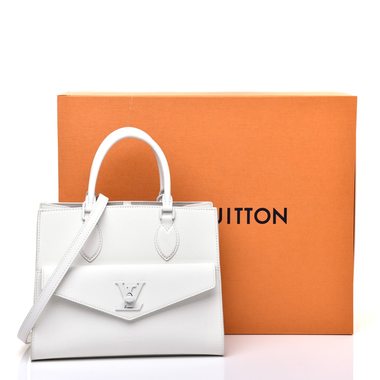 Louis Vuitton Soft Calfskin Lockme Tote PM White 10 of 10
