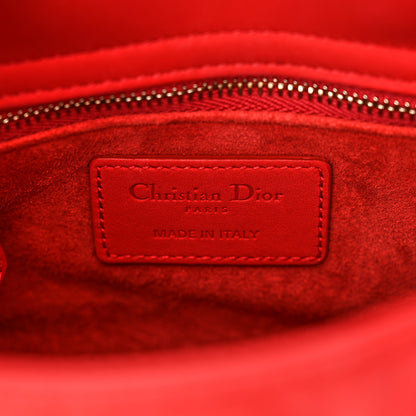 Christian Dior Ultra Matte Calfskin Cannage Mini Lady Dior Red 5 of 8