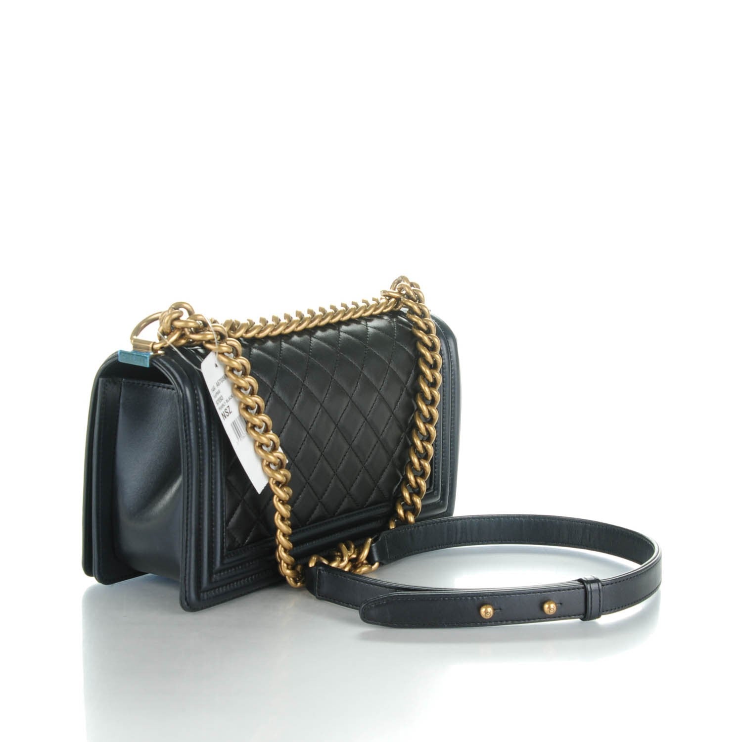 Chanel Lambskin Quilted Medium Boy Flap Pearly Black 3 of 7
