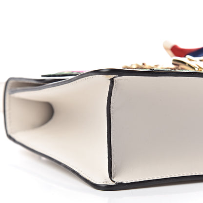 Gucci Calfskin Embroidered Small Sylvie Shoulder Bag White 9 of 10