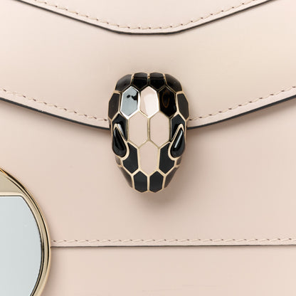 Bulgari Calfskin Serpenti Forever Top Handle Beige Green 9 of 11