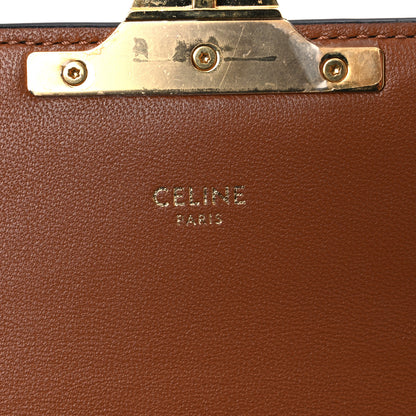 Celine Canvas Calfskin Triomphe Shoulder Bag Tan 6 of 10