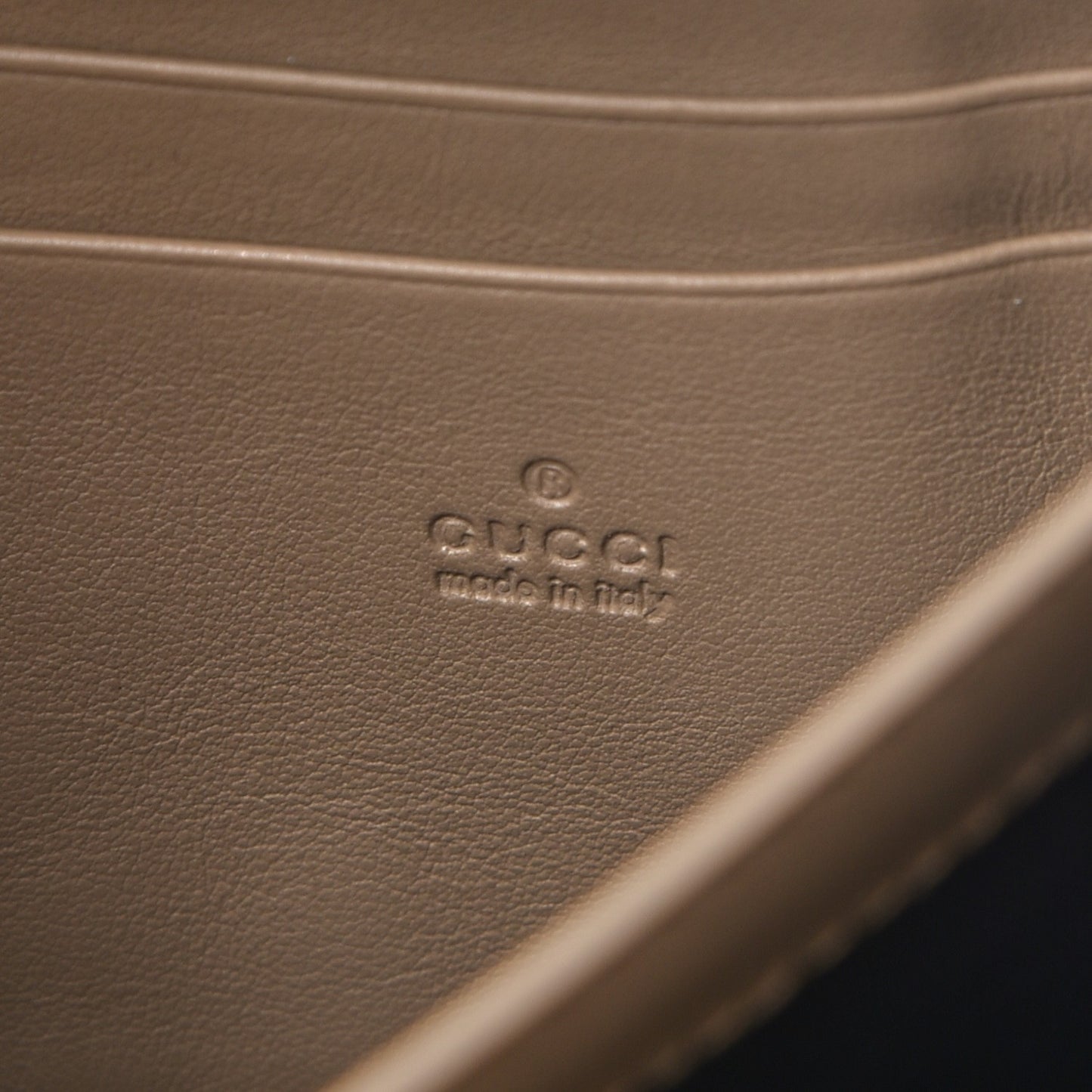 GG Supreme Monogram Mini Dionysus Chain Wallet Beige Taupe