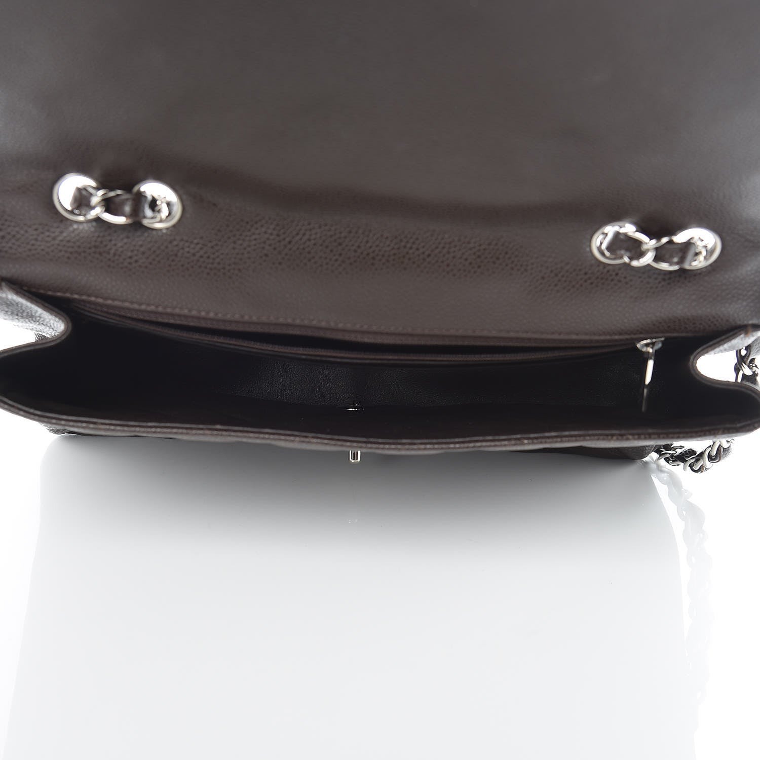 Chanel Caviar Quilted Jumbo Single Flap Dark Brown 6 of 13