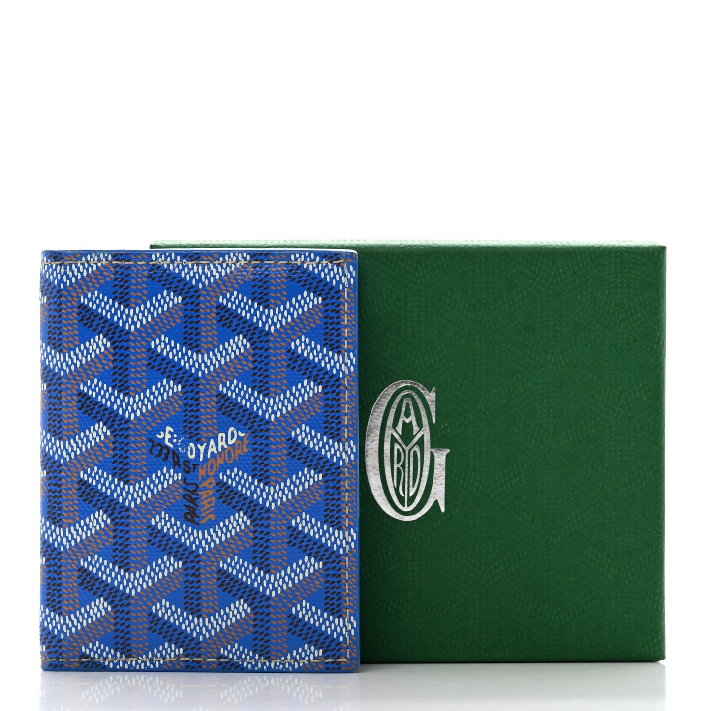 Goyardine Saint Marc Folding Card Case Sky Blue