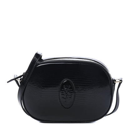 Saint Laurent Calfskin Lizard Embossed Le 61 Camera Bag Black 1 of 4