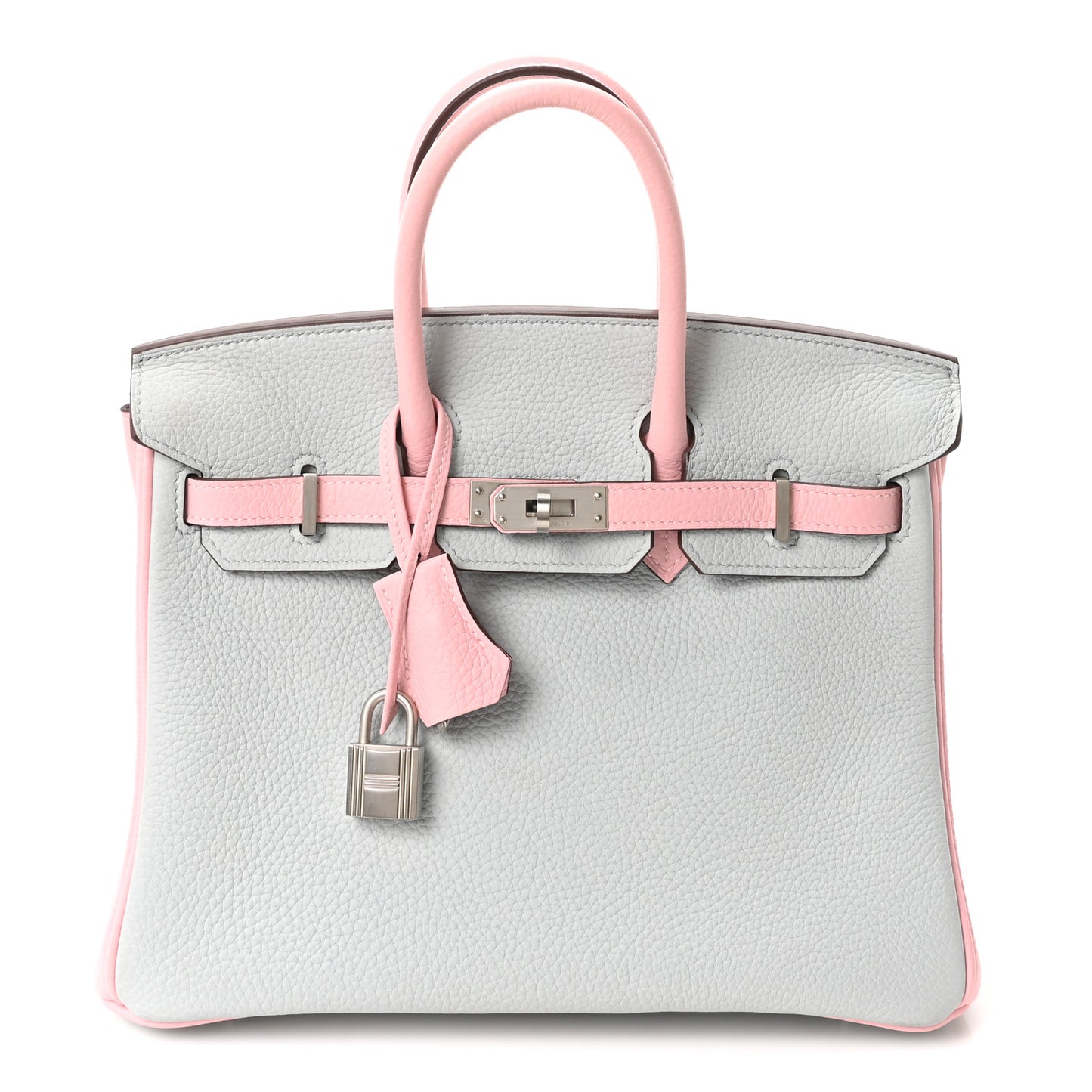 Togo Horseshoe Birkin 25  Bleu Pale Rose Sakura