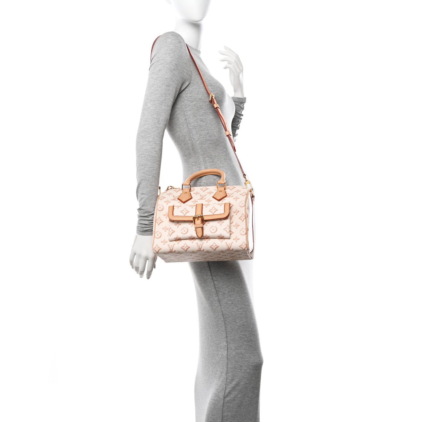 Monogram Fall for You Speedy Bandouliere 25 Beige Clair