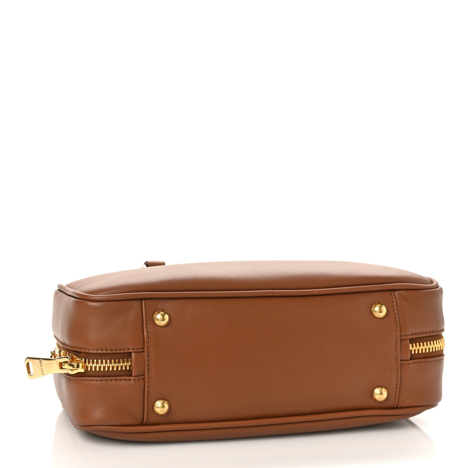 Miu Miu Calfskin Arcadie Top Handle Bag Cognac 1333781 – FASHIONPHILE