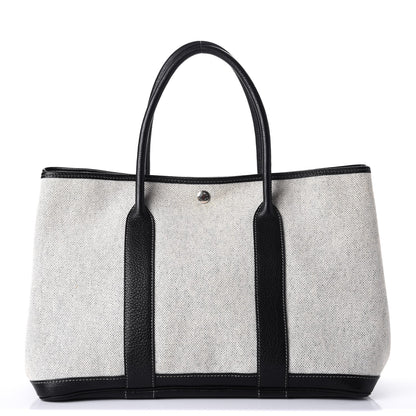Hermes Buffle Skipper Toile Garden Party 36 MM Tote Black 1 of 7