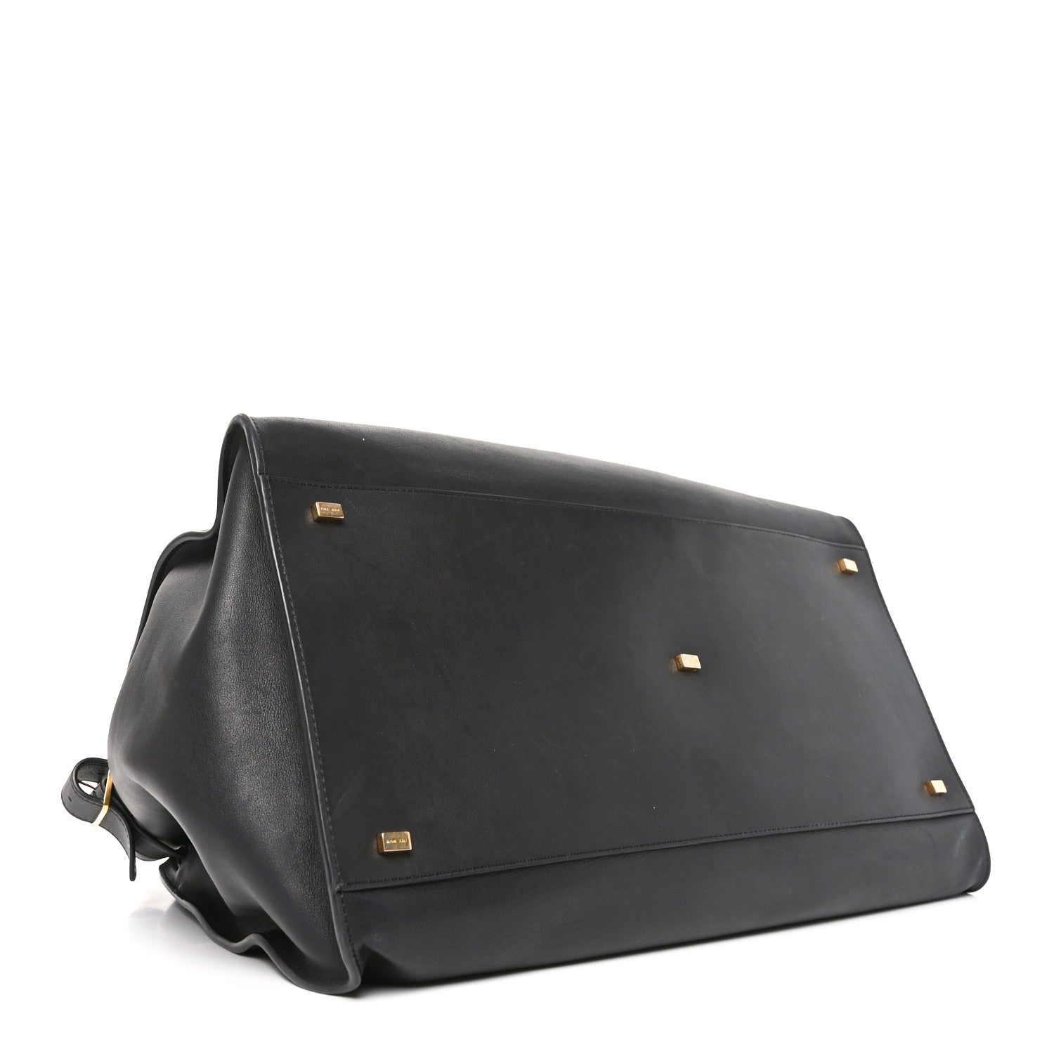 The Row Polished Saddle Calfskin Soft Margaux 17 Black 4 of 9