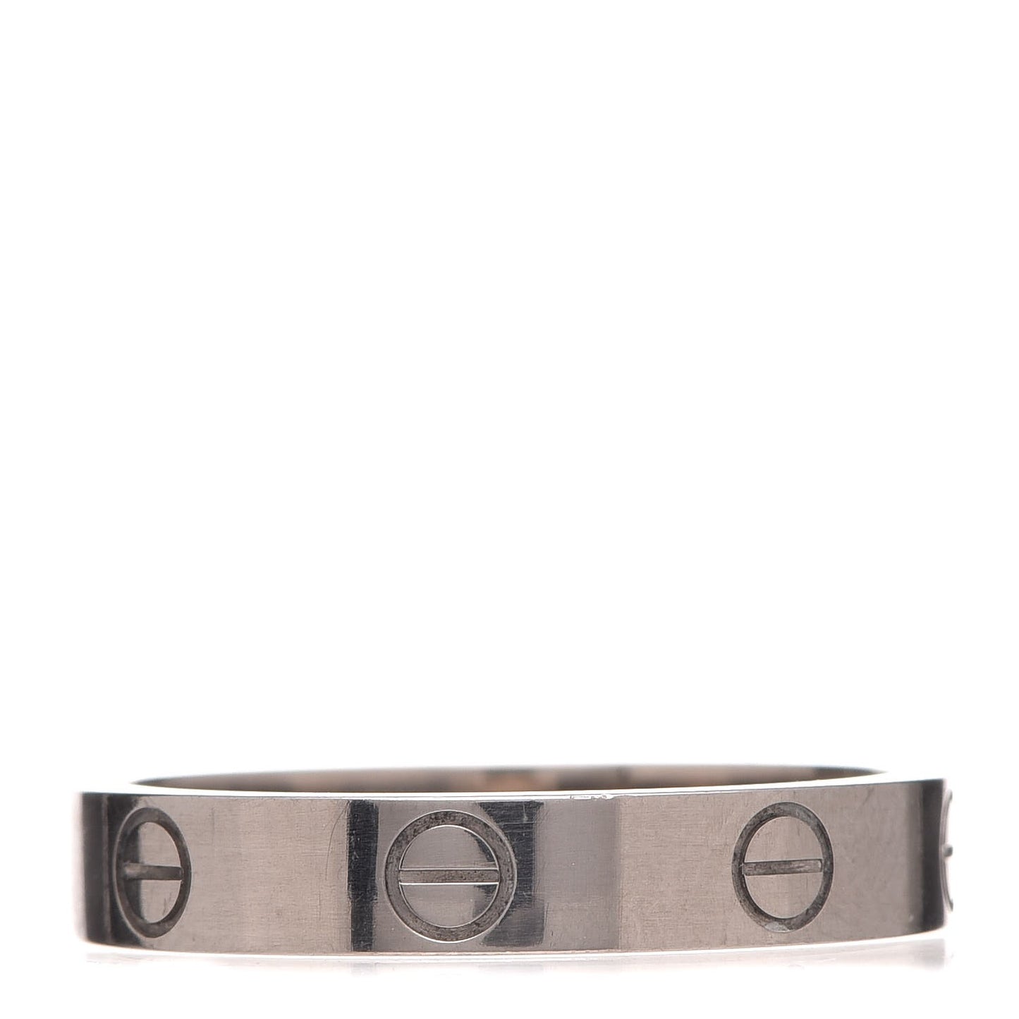 18K White Gold 3.5mm LOVE Wedding Band Ring 56 7.5
