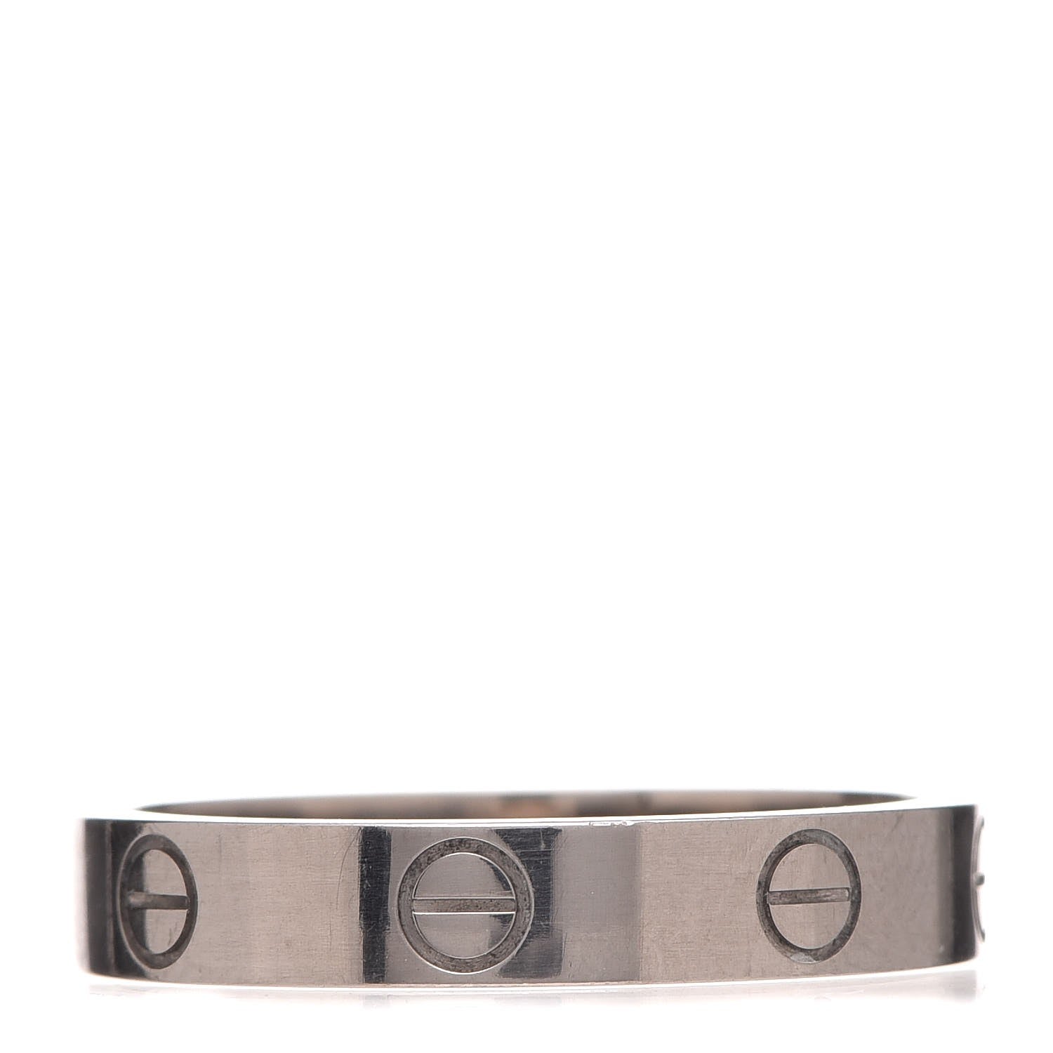 Cartier 18K White Gold 3.5mm LOVE Wedding Band Ring 56 7.5 5 of 5