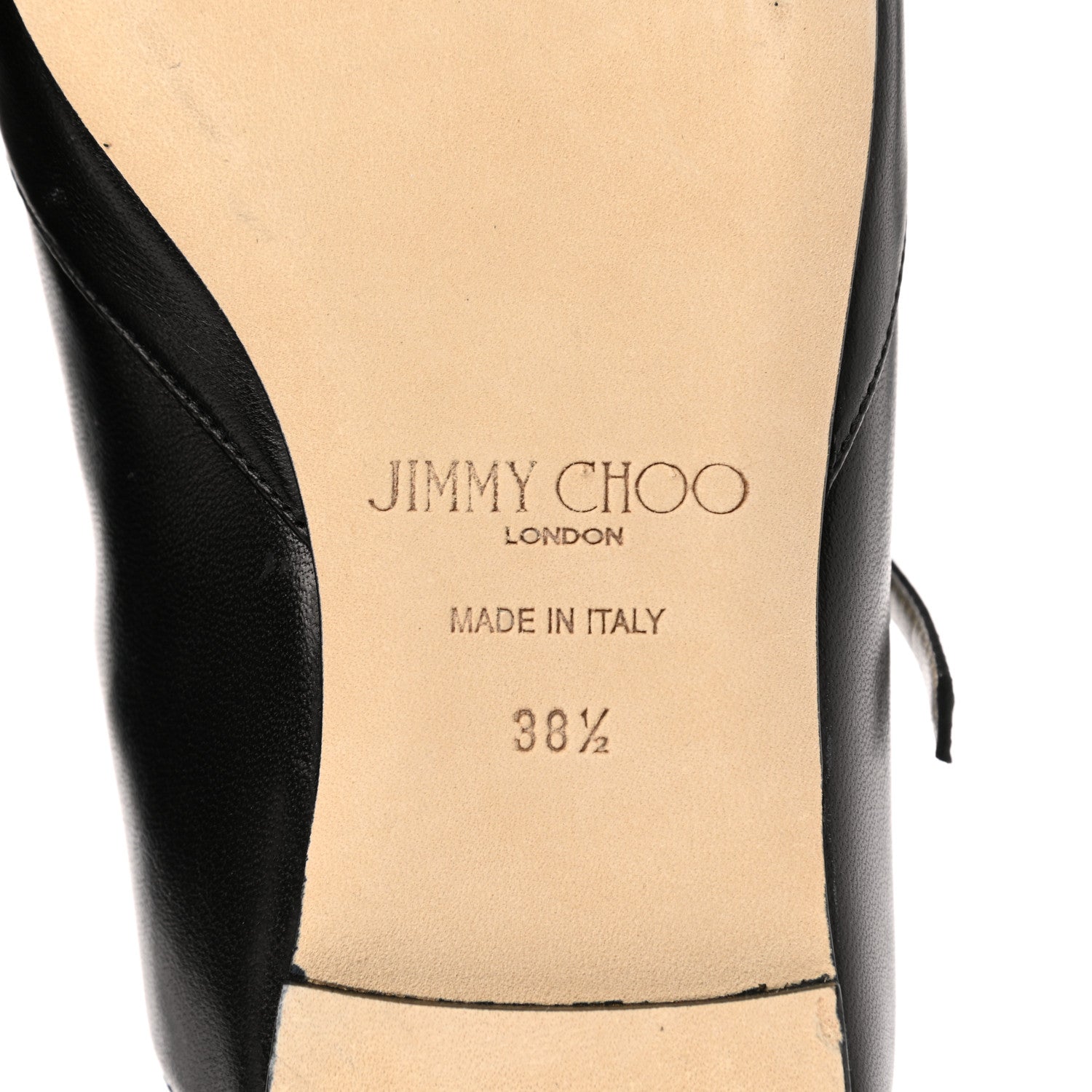 Jimmy Choo Goatskin Ree Slingback Flats 38.5 Black 6 of 8