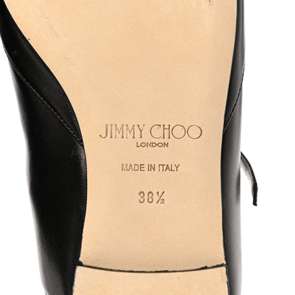 Jimmy Choo Goatskin Ree Slingback Flats 38.5 Black 6 of 8