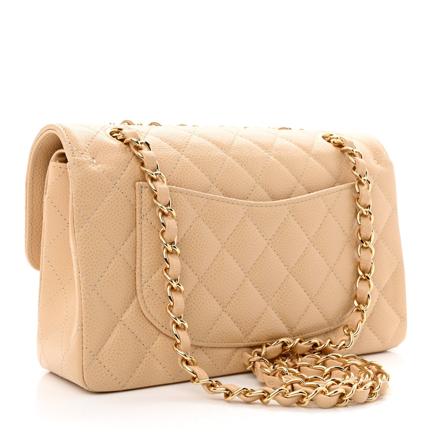Chanel Caviar Quilted Small Double Flap Beige 3 of 10