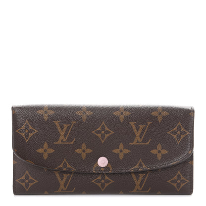 Louis Vuitton Monogram Emilie Wallet Rose Ballerine 1 of 5