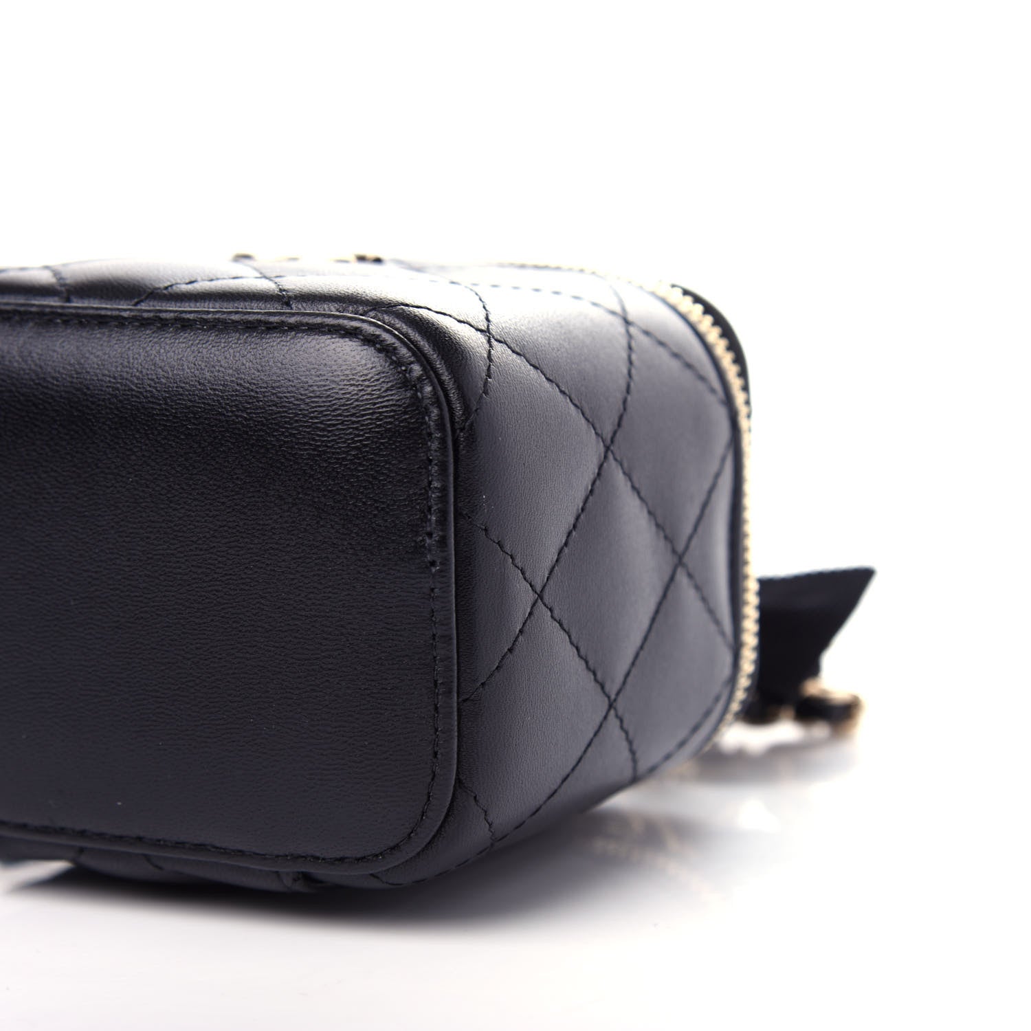 Chanel Lambskin Quilted My Chanel Lady Vanity Case With Chain Black 9 of 11