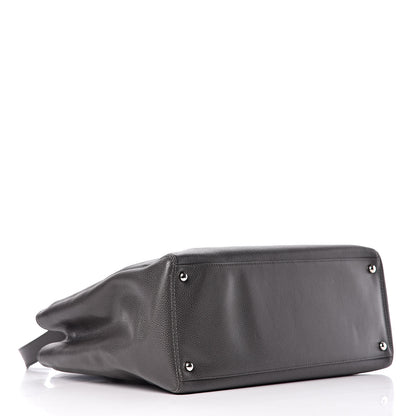 Chanel Calfskin Cerf Executive Shopper Tote Dark Grey 5 of 17
