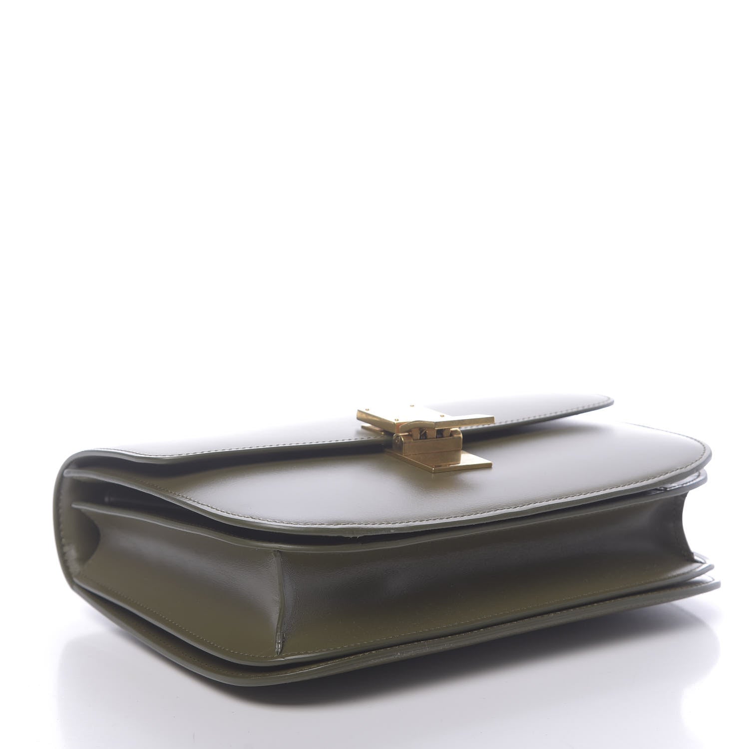 Celine Box Calfskin Classic Box Medium Flap Bag Army Green 4 of 10