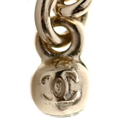 Chanel Lambskin Enamel Metal Chain French New Wave CC Drop Earrings Black Gold 4 of 4