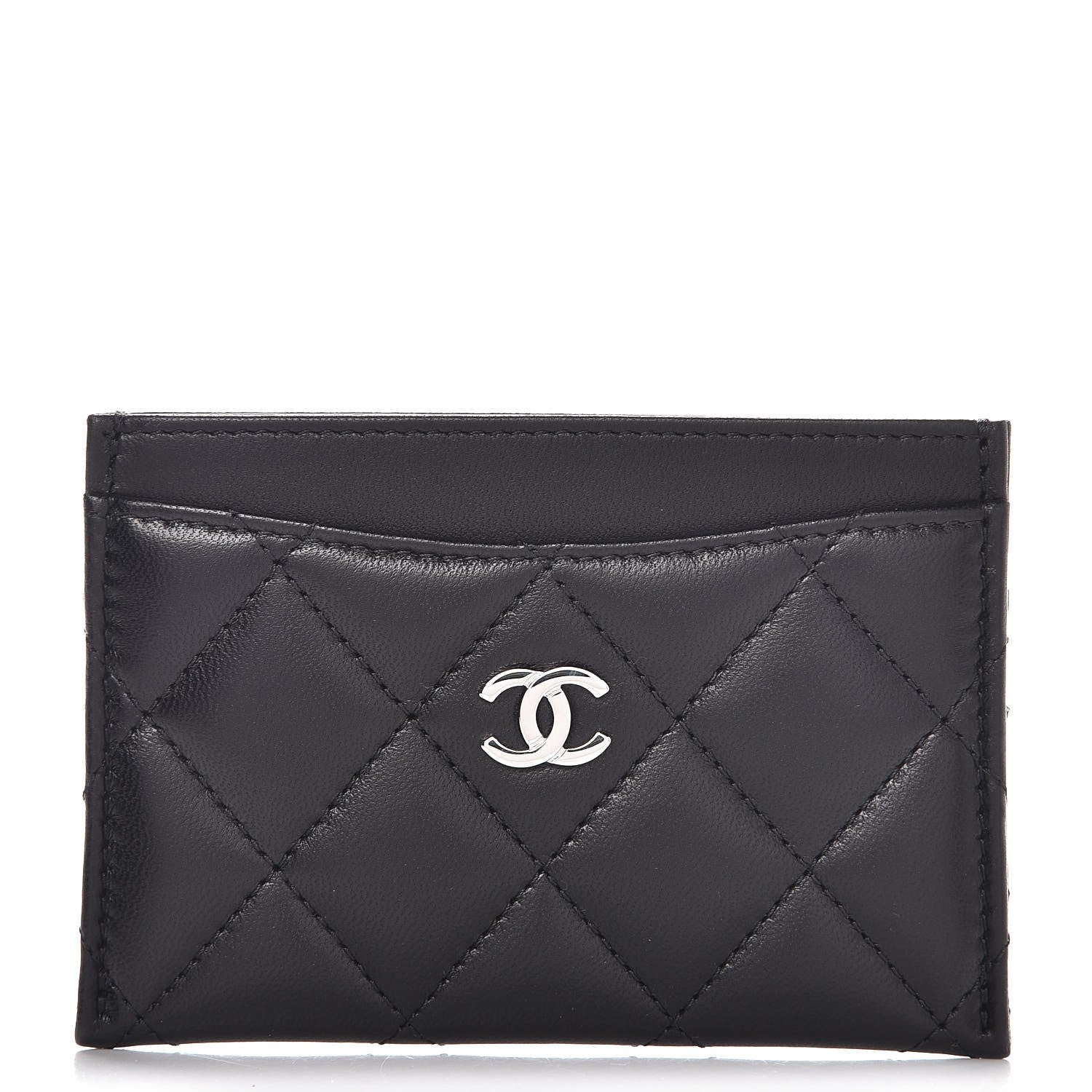 Chanel Lambskin Quilted Card Holder Black 1 of 9