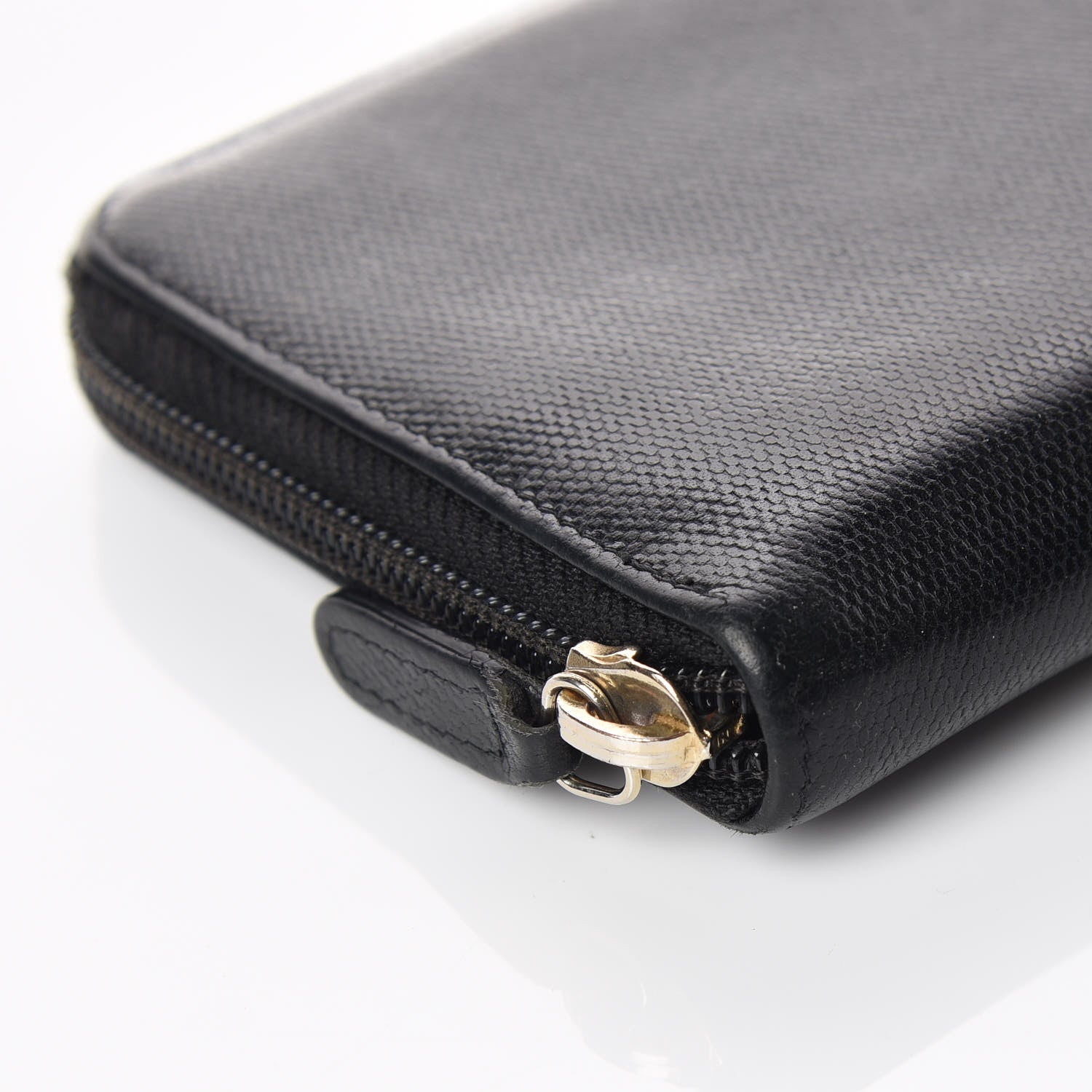 Chanel Grained Calfskin Large CC Zip Around Wallet Black 5 of 10