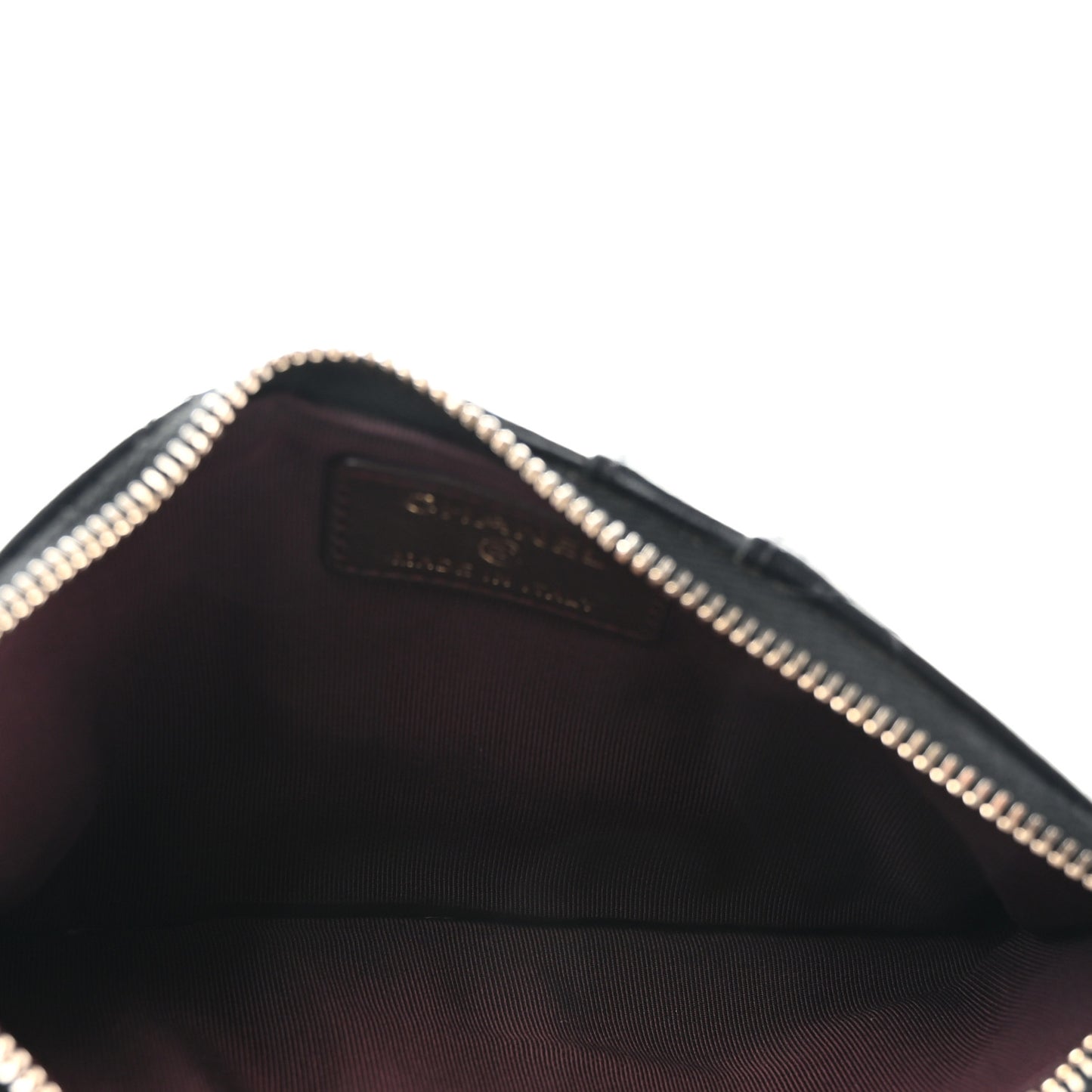 Lambskin Quilted Classic Flat Wallet Pouch Black