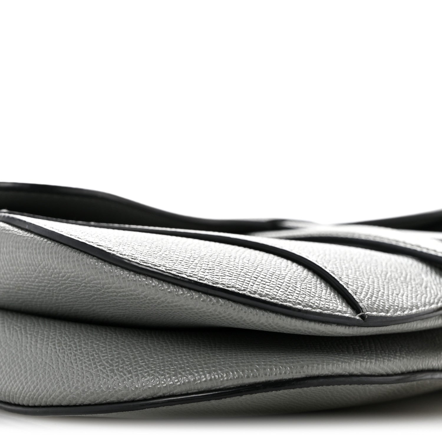 Christian Dior Grained Calfskin Saddle Bag Grey 1892422 – FASHIONPHILE