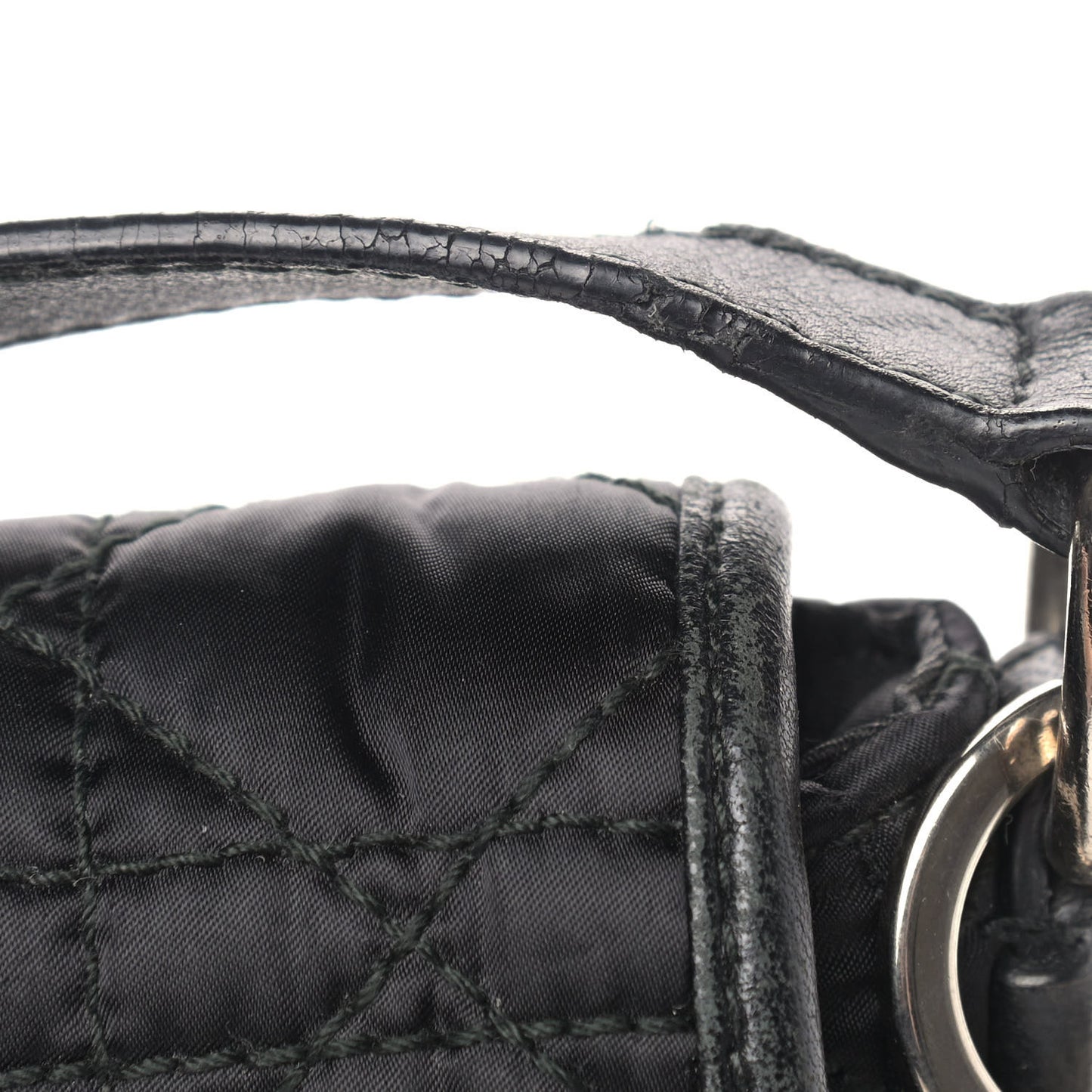 Nylon Cannage Charming Lock Bag Black