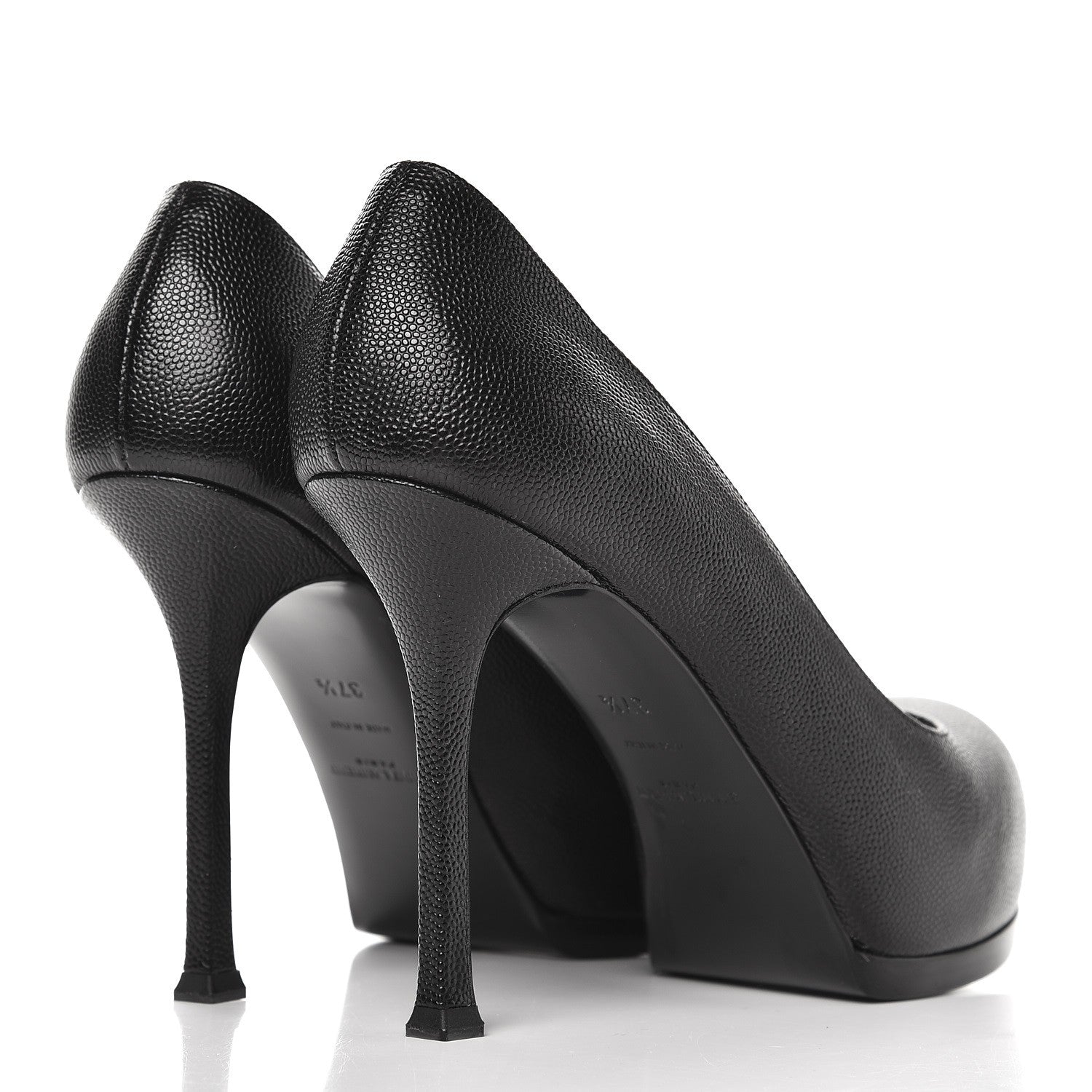Saint Laurent Vernigolf Tribute Two 80 Platform Pumps 37.5 Black 4 of 9