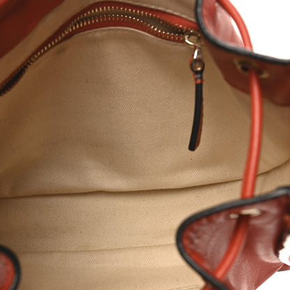 Valentino Garavani Grained Calfskin Rockstud Bucket Bag Orange 5 of 10