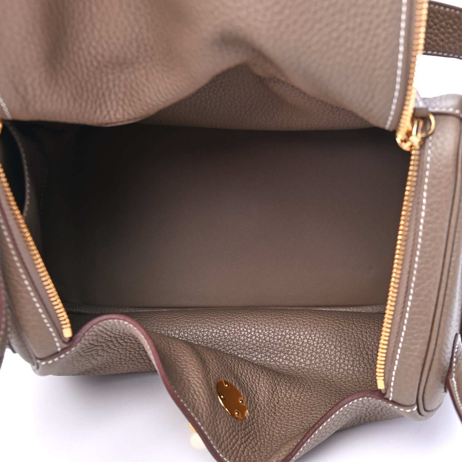 Hermes Taurillon Clemence Lindy 30 Etoupe 4 of 6