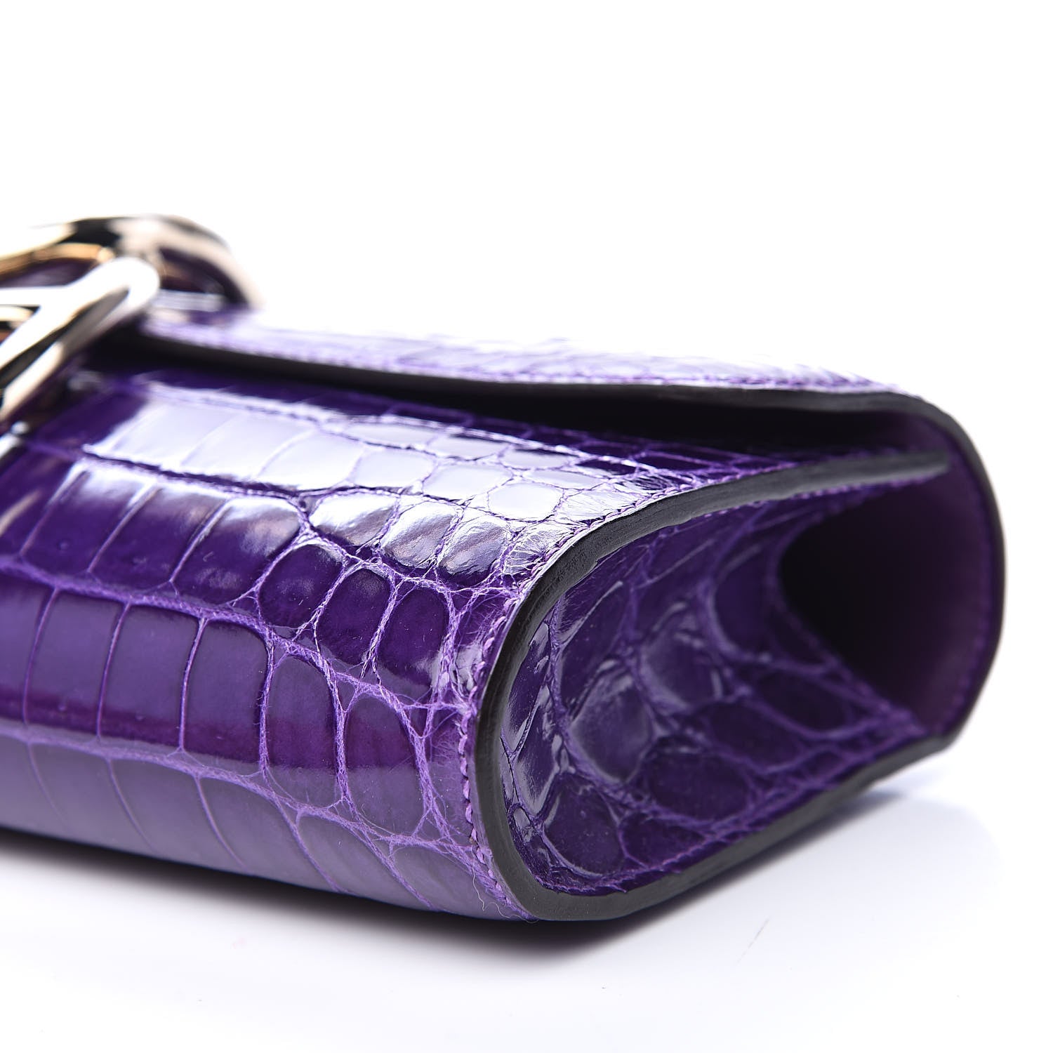 Hermes Shiny Niloticus Crocodile Egee Clutch Ultraviolet 10 of 11