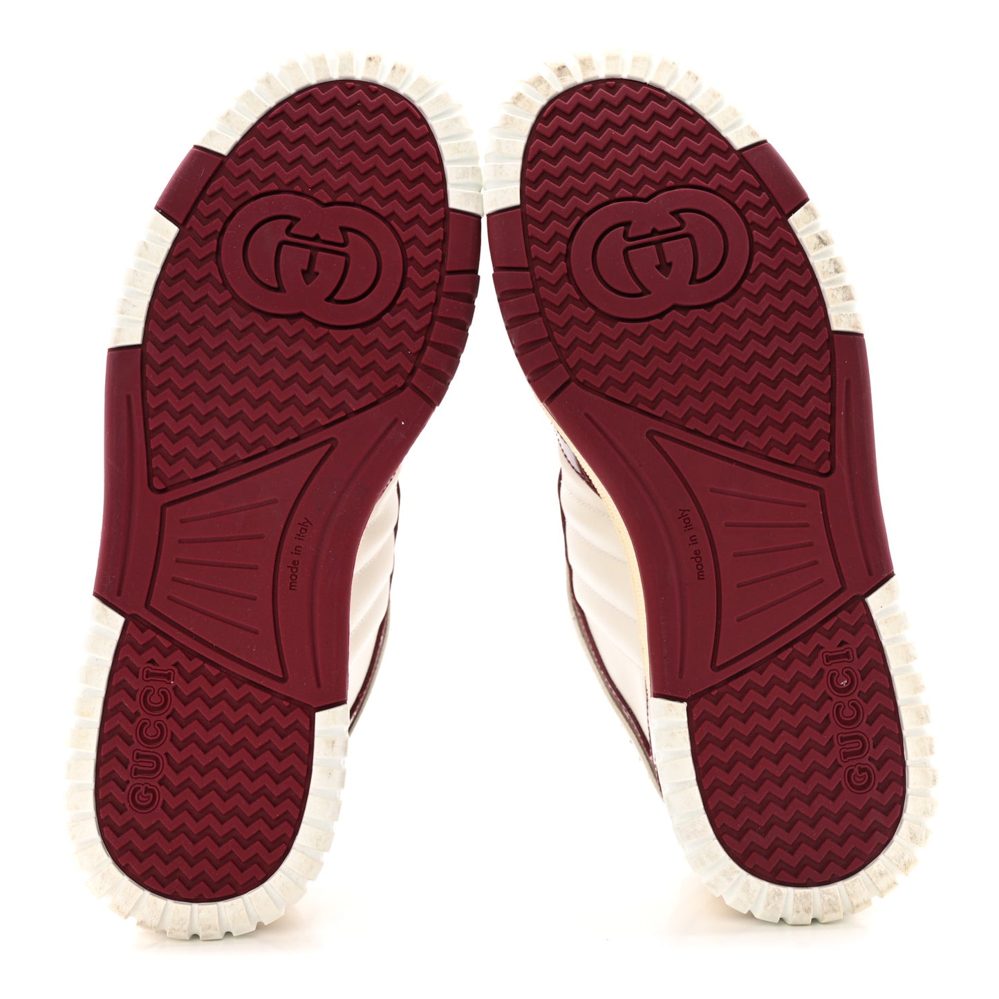Calfskin Suede Womens Re-Web Sneakers  38 White Red