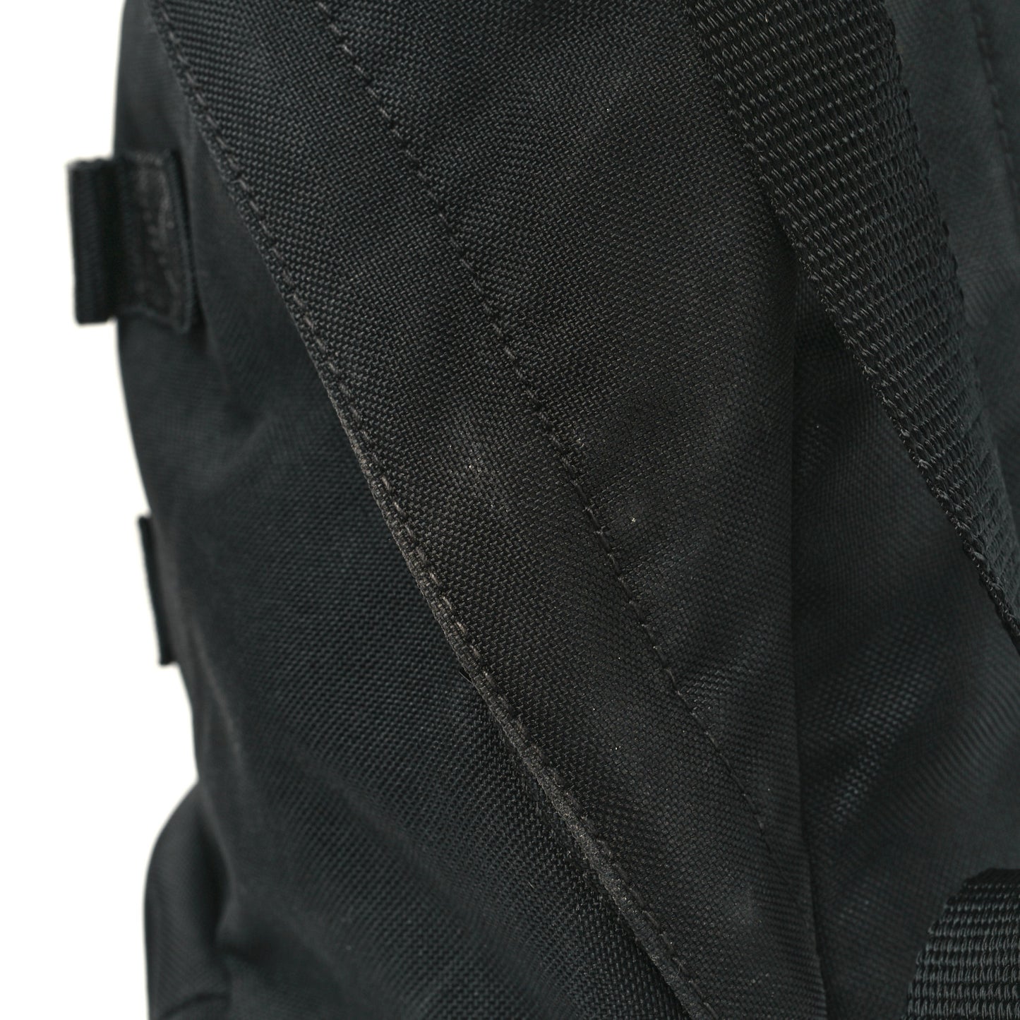 Nylon Logo Embroidered Medium Army Multicarry Backpack Black